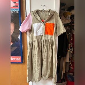 Tony Chestnut color block dress size small medium with pockets